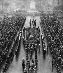 Cortège funèbre de George V sur Horse Guards Parade, Londres, 28 janvier 1936