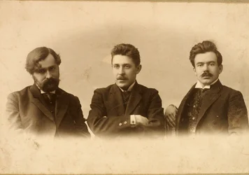 Georgy Chulkov, Vasili Milioti et Genrich Tasteven, écrivains russes, années 1900