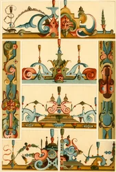 Peinture murale et ornement de la Renaissance allemande en pierre et en bois, 1898