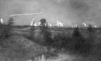 Artillerie allemande, le front de Champagne, France, Première Guerre mondiale