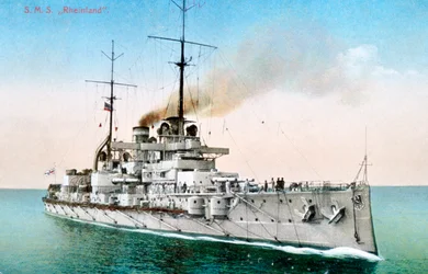 Cuirassé allemand Rheinland, vers 1910-1918