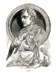 Giotto di Bondone, peintre et architecte italien, 1893
