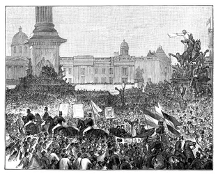 Réception de Giuseppe Garibaldi à Trafalgar Square, Londres, 1864