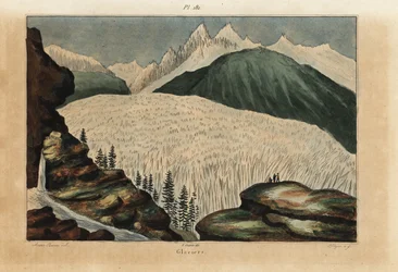 Glaciers dans les Alpes