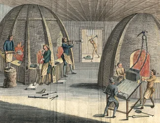Fabrication de verre, 1760