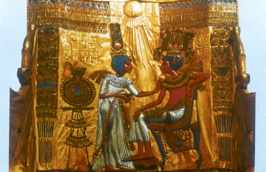 Trône doré de Toutankhamon, Égypte ancienne, 18e dynastie, Nouvel Empire, 14e siècle av. J.-C.