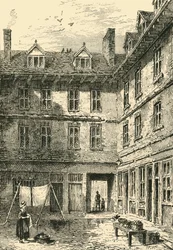 Maison des orfèvres, Green Arbour Court, vers 1800, c1872