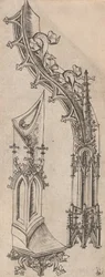 Lettre gothique D, vers 1480-1500
