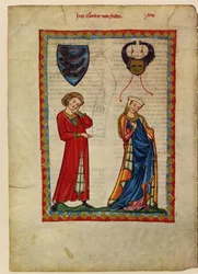 Gottfried von Neifen du Codex Manesse, entre 1305 et 1340