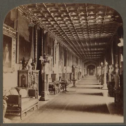 Grand Corridor, château de Windsor, Angleterre, vers 1910