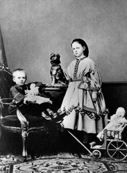 Grande-duchesse Maria Alexandrovna et grand-duc Sergei Alexandrovich de Russie, vers 1862-1863