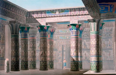 Grand Temple, île de Philae, Nubie, Égypte, 19ème siècle
