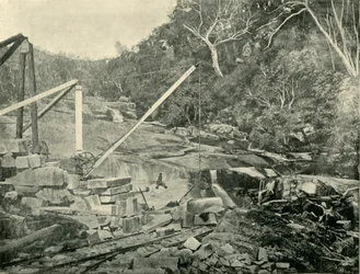 Carrières de granit, Trawool, Victoria, 1901