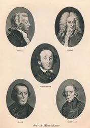 Grands Musiciens - Planche IV, 1895