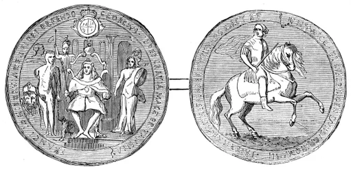 Grand Sceau de George II, milieu du 18e siècle, 19e siècle