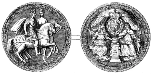 Grand Sceau de Guillaume et Marie, 19ème siècle