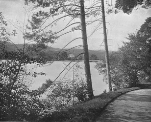 Île Verte, lac George, État de New York, USA, vers 1900