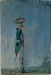 Grenadier du régiment Preobrazhensky, fin des années 1770