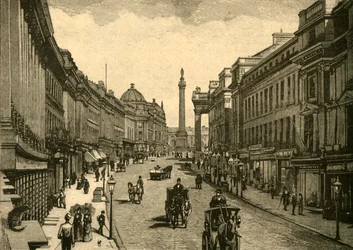 Grey Street, Newcastle-on-Tyne, vers 1890