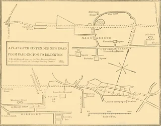Plan du nouveau chemin de Islington à Edgware Road, 1755