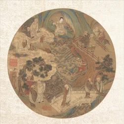 Guanyin et les seize luohans, 16e-17e siècle