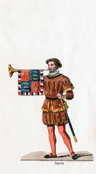 Garde, costume pour la pièce de Shakespeare, Henry VIII, 19ème siècle