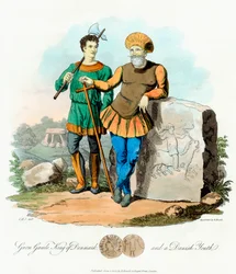 Gurm Gamle Gormo, roi du Danemark à partir de 840, 1815