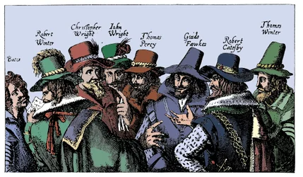 Guy Fawkes et les comploteurs de la poudre à canon, 1605