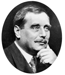 HG Wells 1865-1946, romancier anglais, écrivain et historien populaire, c1925