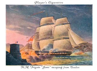 La frégate H.M. Juno échappant à Toulon, 1936
