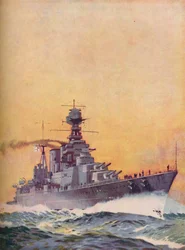 Le HMS Hood a été posé en 1916 et achevé en 1920, 1937