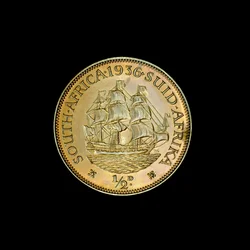 Pièce de demi-penny, Afrique du Sud