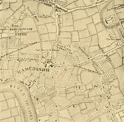 Hammersmith en 1746, vers 1878