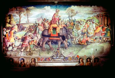 Hannibal et son armée traversant les Alpes, 218 av. J.-C.