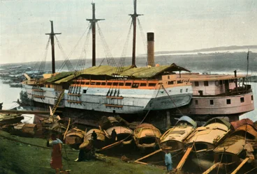 Hanoi. Bords du Fleuve Rouge, 1900