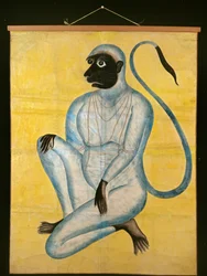 Hanuman, le dieu singe, vers 1870
