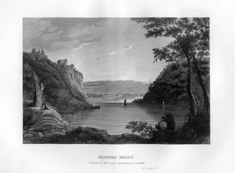 Harpers Ferry, jonction des rivières Shenandoah et Potomac, Virginie-Occidentale, USA, 1855