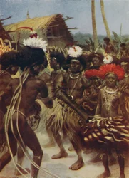Danse de la moisson, Nouvelle-Guinée, 1923