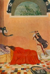 Il fut horrifié de voir un serpent sur le mur, 1917