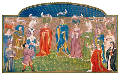 Coiffures au 15ème siècle MS. Roy. 15 E. v., 15ème siècle, 1903