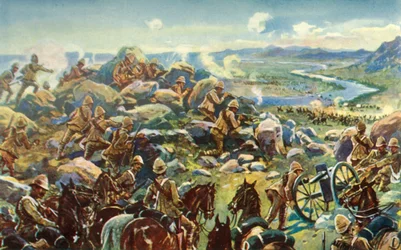 Bloquer Cronje - Le général French bloquant le passage à Koodoosrand Drift, 1901