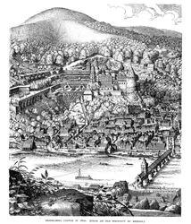 Château de Heidelberg et ville vue de l