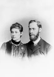 Heinrich Hertz, physicien allemand, avec sa femme Elizabeth