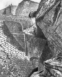 Fouilles de Heinrich Schliemann à Troie. De : Dieux, Tombes et Savants par C. W. Ceram