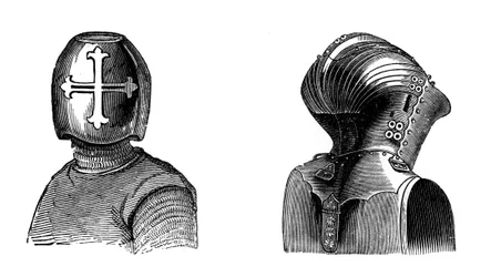 Casques, 13ème et 15ème siècles, 1870