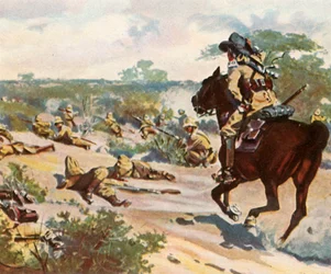 Hendrik Witboi mortellement blessé dans les combats à Fahlgras, 29 octobre 1905, 1936