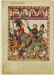 Henri IV Probus, duc de Silésie-Wrocław du Codex Manesse, entre 1305 et 1340