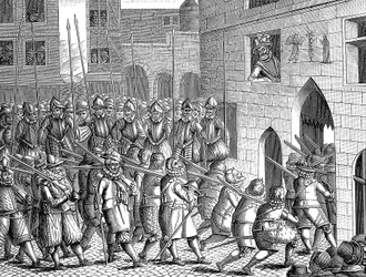 Henri IV de France regardant le départ des Espagnols de Paris, 22 mars 1594