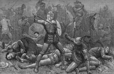 Henri et Alençon à Azincourt, 25 octobre 1415