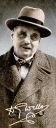 Herbert George HG Wells 1866-1946, écrivain anglais, 1935